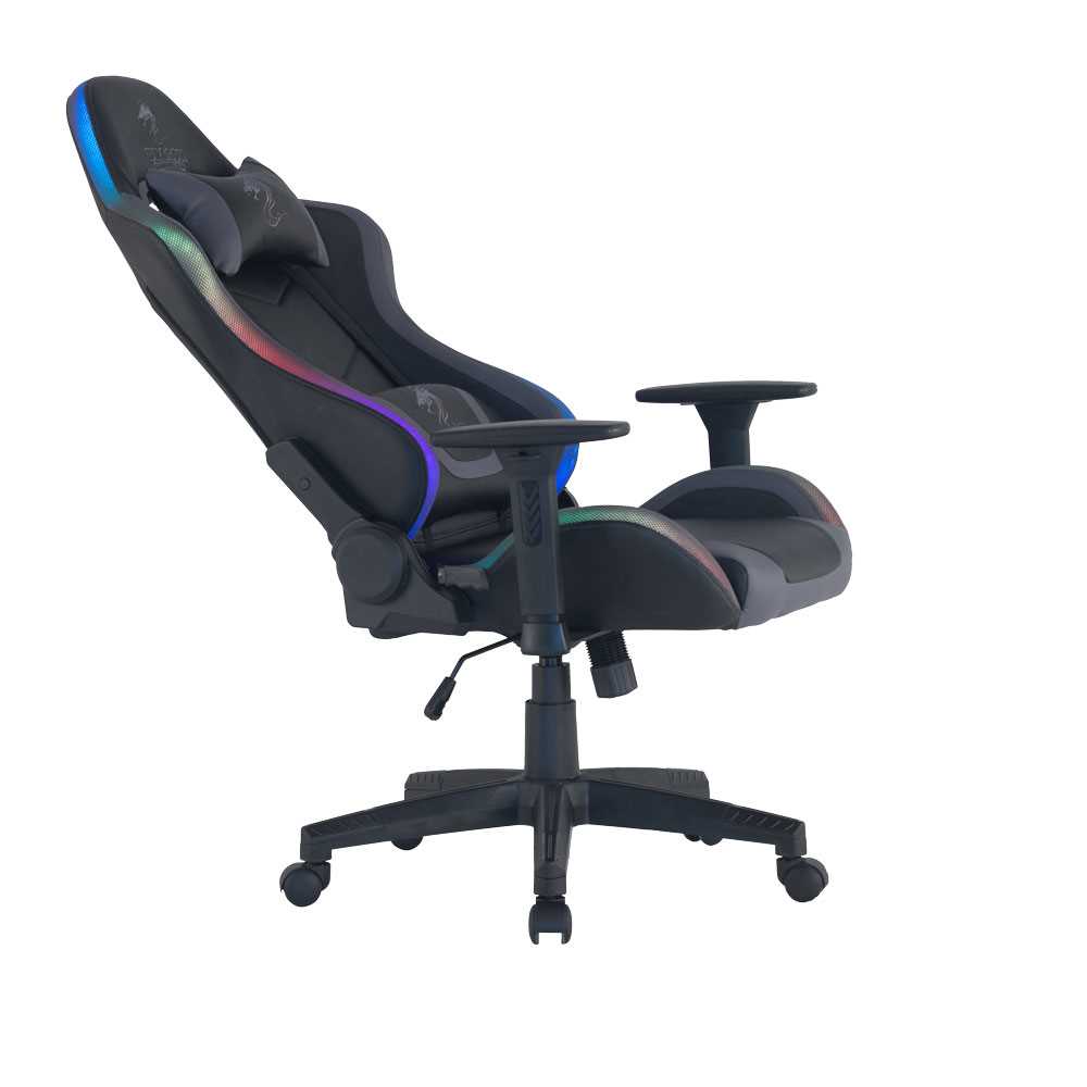 כיסא גיימינג Dragon Space Gaming Chair עם תאורה RGB - צבע אפור - תמונה 7 כיסא גיימינג Dragon Space Gaming Chair עם תאורה RGB - צבע אפור - תמונה 7