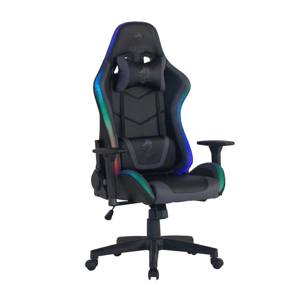 כיסא גיימינג Dragon Space Gaming Chair עם תאורה RGB - צבע אפור - תמונה 12 כיסא גיימינג Dragon Space Gaming Chair עם תאורה RGB - צבע אפור - תמונה 12