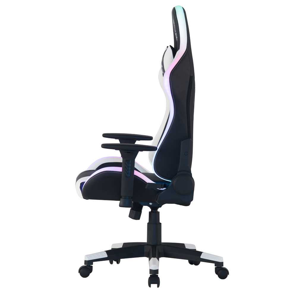 כיסא גיימינג Dragon Space Gaming Chair עם תאורה RGB - צבע לבן - תמונה 3