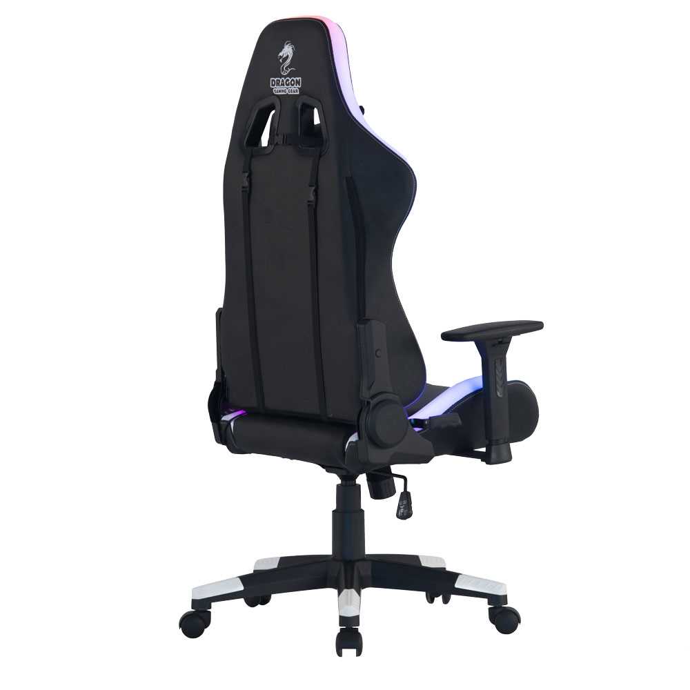 כיסא גיימינג Dragon Space Gaming Chair עם תאורה RGB - צבע לבן - תמונה 5