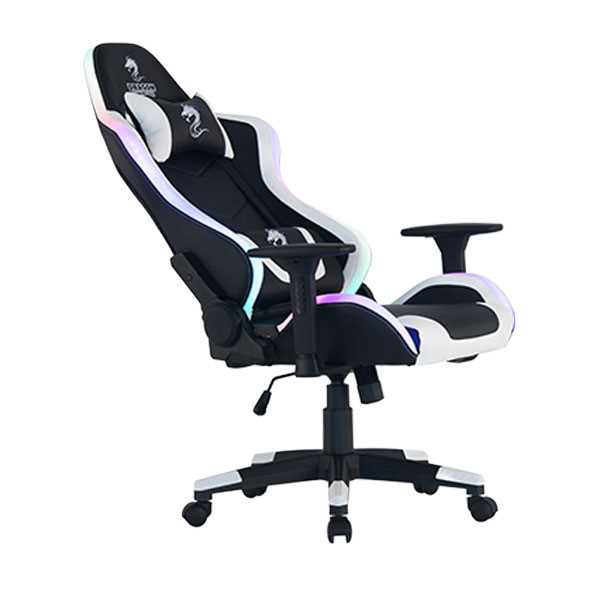 כיסא גיימינג Dragon Space Gaming Chair עם תאורה RGB - צבע לבן - תמונה 11