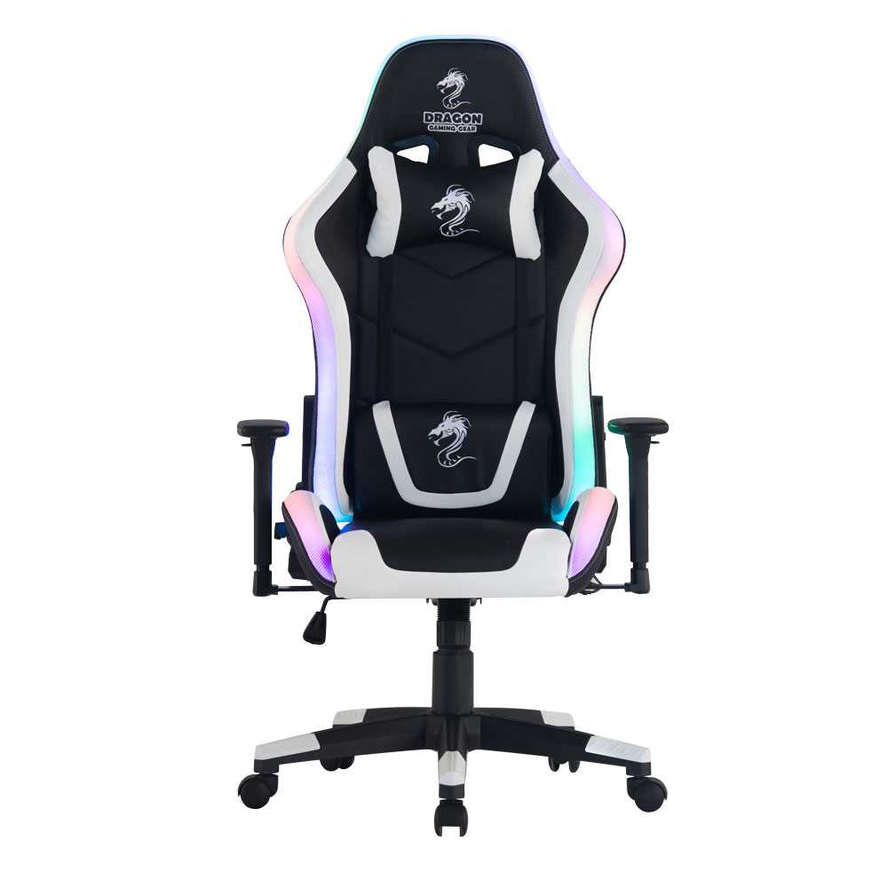 כיסא גיימינג Dragon Space Gaming Chair עם תאורה RGB - צבע לבן - תמונה 1 כיסא גיימינג Dragon Space Gaming Chair עם תאורה RGB - צבע לבן - תמונה 1