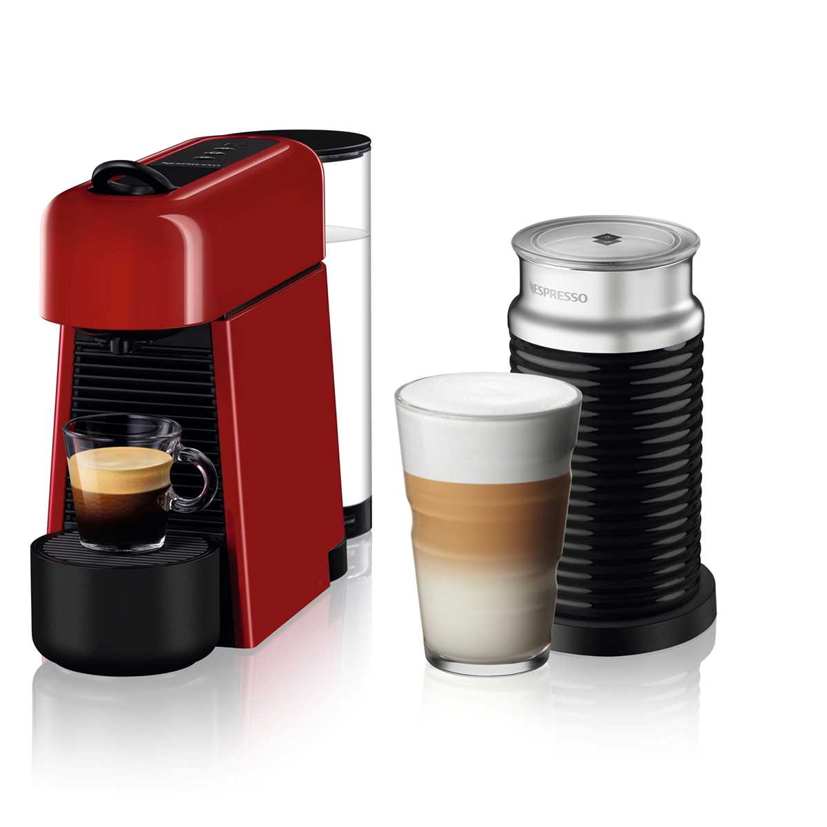 מכונת אספרסו Nespresso Essenza D45 Plus נספרסו כולל מקצף חלב - צבע אדום - תמונה 1 מכונת אספרסו Nespresso Essenza D45 Plus נספרסו כולל מקצף חלב - צבע אדום - תמונה 1