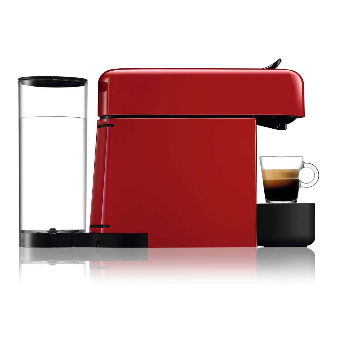 מכונת אספרסו Nespresso Essenza D45 Plus נספרסו כולל מקצף חלב - צבע אדום - תמונה 4 מכונת אספרסו Nespresso Essenza D45 Plus נספרסו כולל מקצף חלב - צבע אדום - תמונה 4
