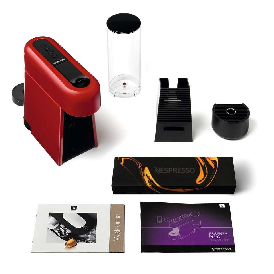 מכונת אספרסו Nespresso Essenza D45 Plus נספרסו כולל מקצף חלב - צבע אדום - תמונה 7 מכונת אספרסו Nespresso Essenza D45 Plus נספרסו כולל מקצף חלב - צבע אדום - תמונה 7