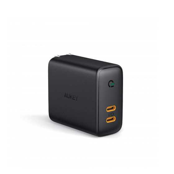 מטען מהיר AUKEY USB-C PD x 2 36W - תמונה 3 מטען מהיר AUKEY USB-C PD x 2 36W - תמונה 3