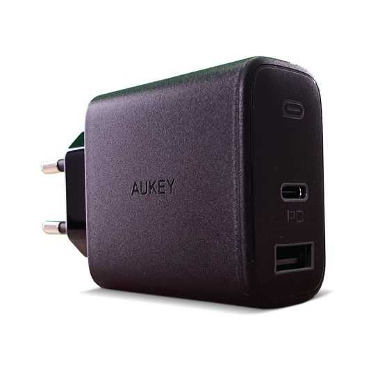 מטען מהיר מיני AUKEY USB+PD 30W - תמונה 1 מטען מהיר מיני AUKEY USB+PD 30W - תמונה 1