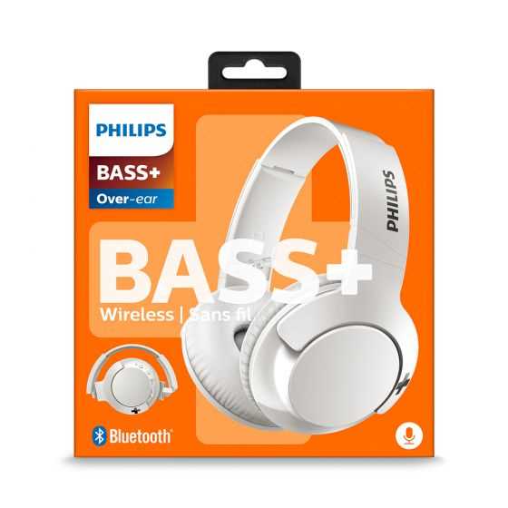 אוזניות Philips BASS+ SHB3175WT Bluetooth פיליפס לבן - תמונה 6 אוזניות Philips BASS+ SHB3175WT Bluetooth פיליפס לבן - תמונה 6