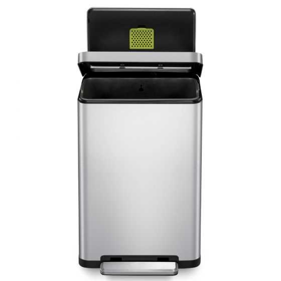 פח רגלית מעוצב אנטיבקטריאלי X-CUBE 45L כסף EKO אקו - תמונה 2 פח רגלית מעוצב אנטיבקטריאלי X-CUBE 45L כסף EKO אקו - תמונה 2