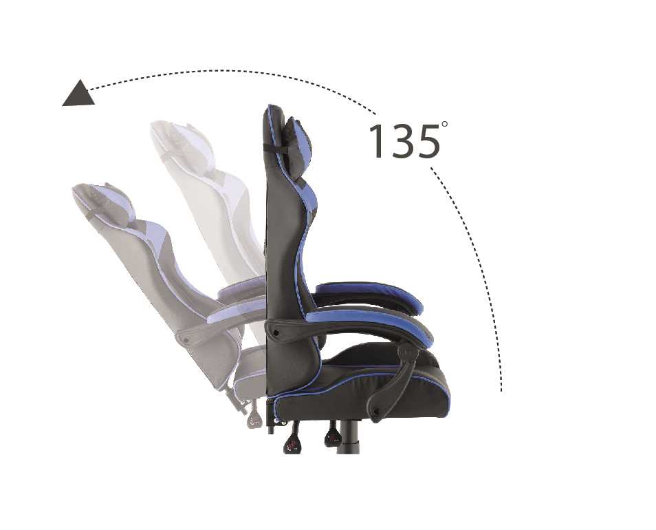 כסא גיימרים אורתופדי דגם PRO3 מבית NINJA EXTRIM שחור כחול - תמונה 5 כסא גיימרים אורתופדי דגם PRO3 מבית NINJA EXTRIM שחור כחול - תמונה 5