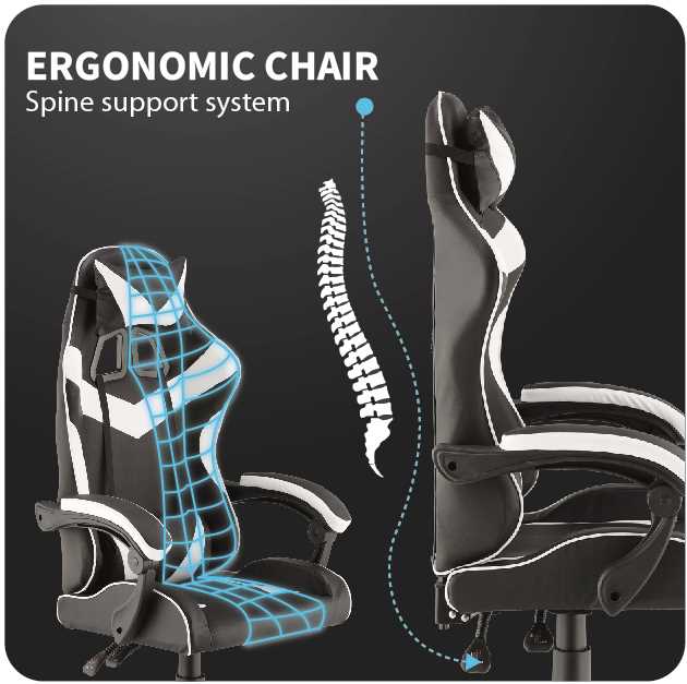 כסא גיימרים אורתופדי דגם PRO3-BW מבית NINJA EXTRIM - תמונה 2 כסא גיימרים אורתופדי דגם PRO3-BW מבית NINJA EXTRIM - תמונה 2
