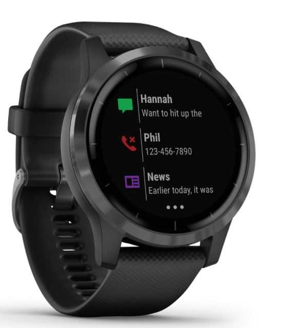 שעון ספורט חכם GARMIN דגם Black/Slate - vivoactive 4