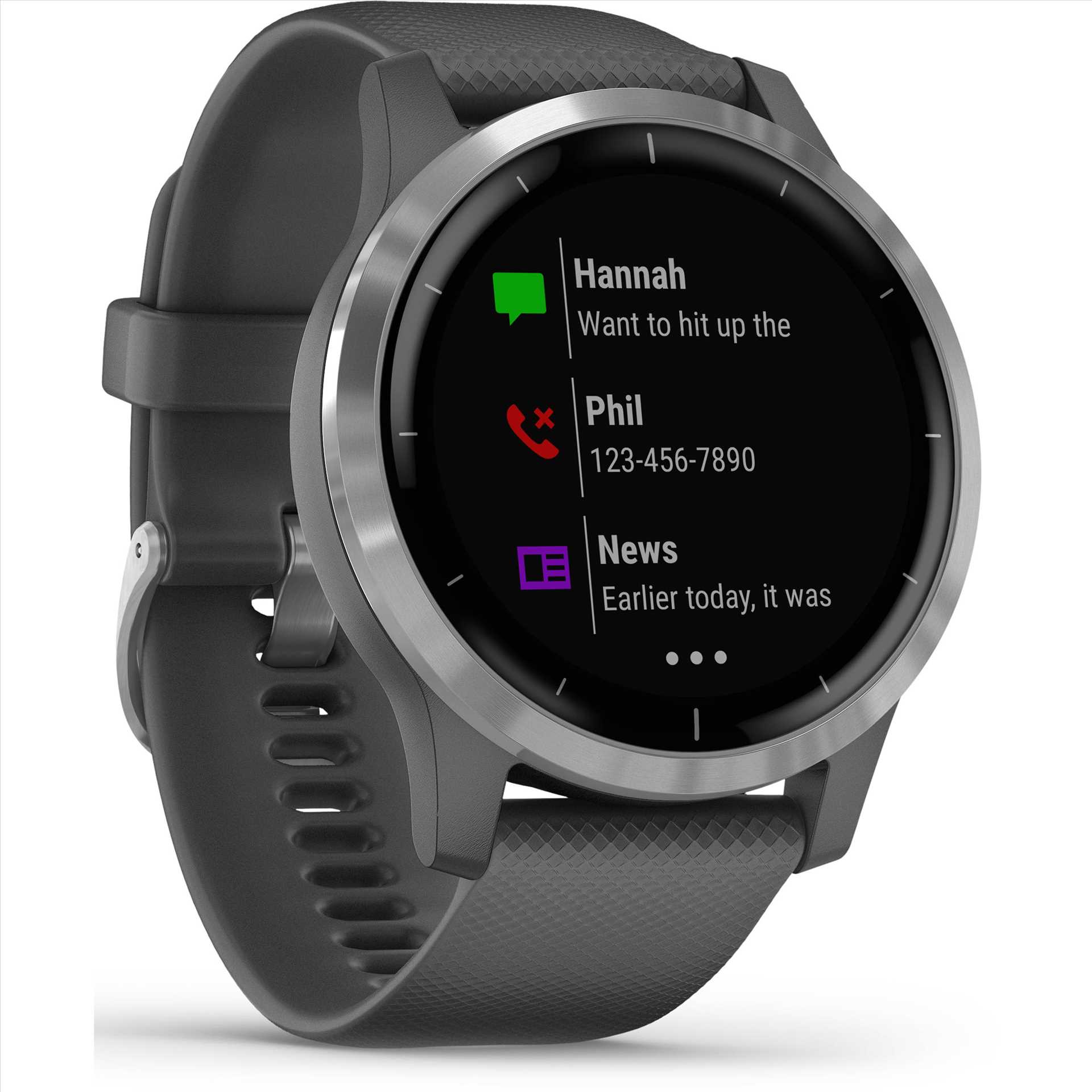 שעון ספורט חכם GARMIN דגם Shadow Gray/Silver - vivoactive 4
