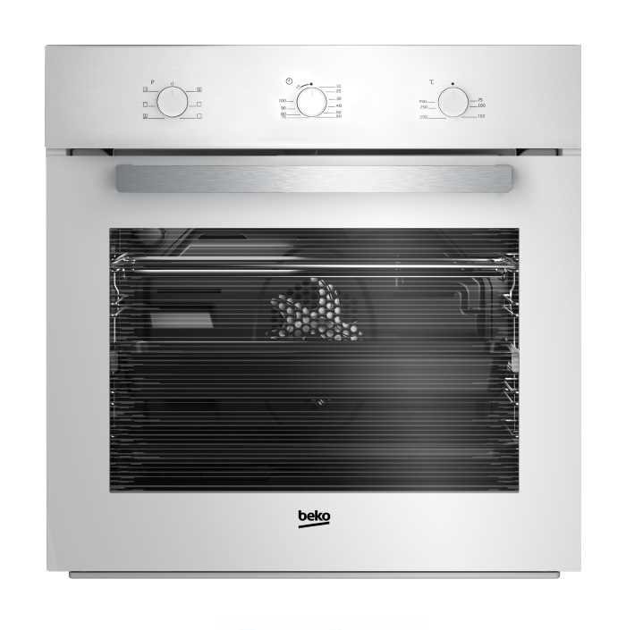 תנור בנוי תא גדול 65 ליטר Beko BIE22100W לבן בקו