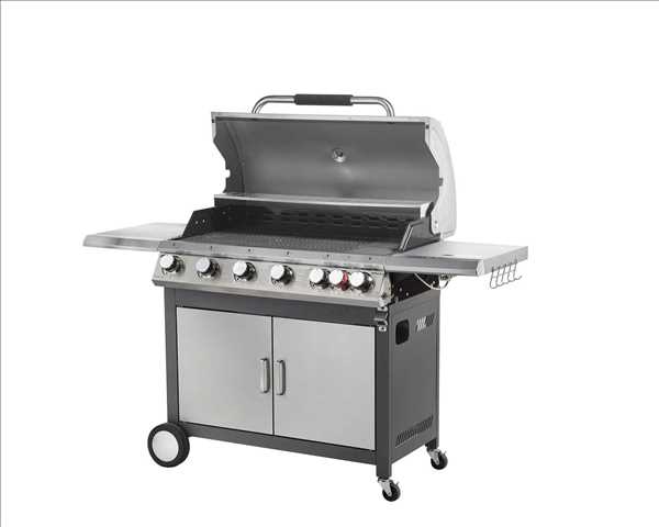 גריל גז 6 מבערים עם כירה Australia Chef APOLLO 6