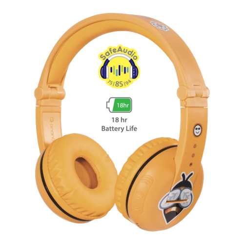 אוזניות אלחוטיות לילדים BuddyPhones PLAY Safari Yellow