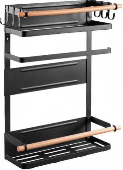 מתלה אחסון מגנטי למקרר EAZO Super Hanger F שחור