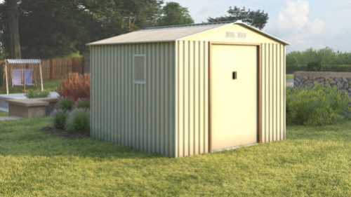 מחסן מתכת פרמיום דגם T98 מידות 2.77X2.55 מבית EverGreen Shed C