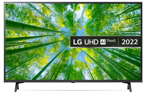 מסך טלוויזיה LG UHD בגודל 43 אינץ' חכמה ברזולוציית 4K דגם: 43UQ80006LD