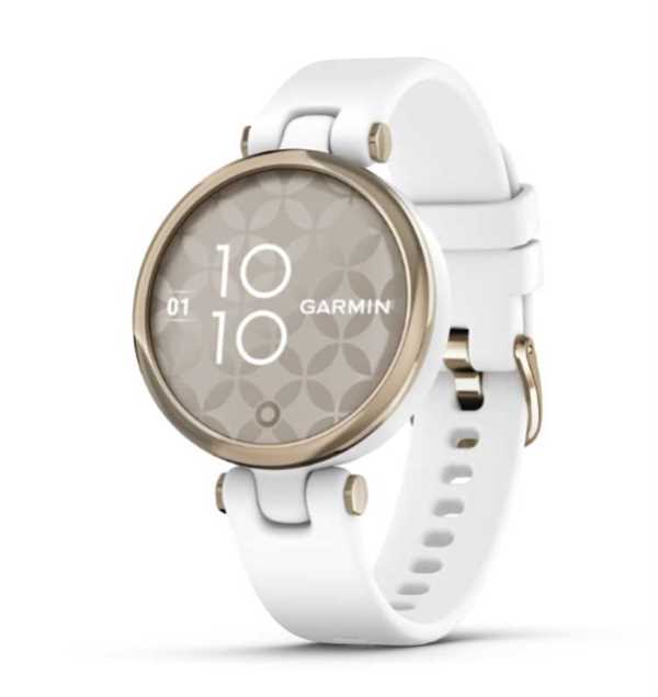 שעון חכם GARMIN דגם Lily - Sport Cream Gold Bezel with White Case and Silicone Band גרמין