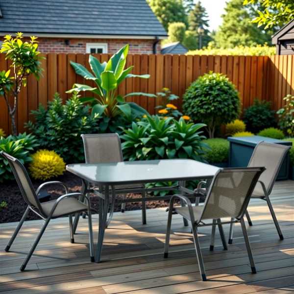 סט פינת אוכל מפואר שולחן + 4 כיסאות דגם Torino4 מבית AUSTRALIA GARDEN