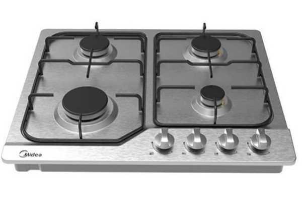 כיריים גז 4 להבות נירוסטה 60 ס"מ MIDEA 6740 דגם 60SJ401 מידאה