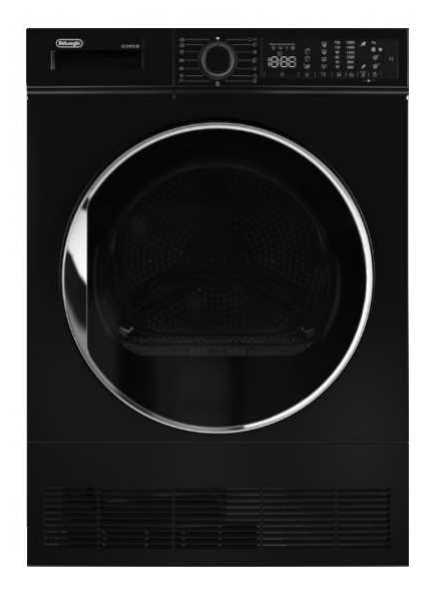 מייבש כביסה קונדנסור 10 ק"ג שחור DELONGHI דגם DLD10T3B דלונגי