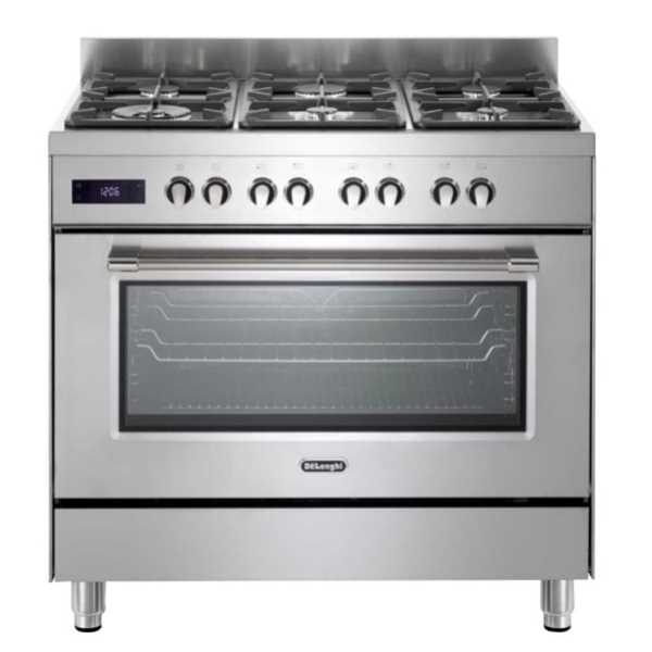 תנור משולב כיריים 6 להבות 90 ס"מ נירוסטה DELONGHI דגם PRO966 MX-IL דלונגי