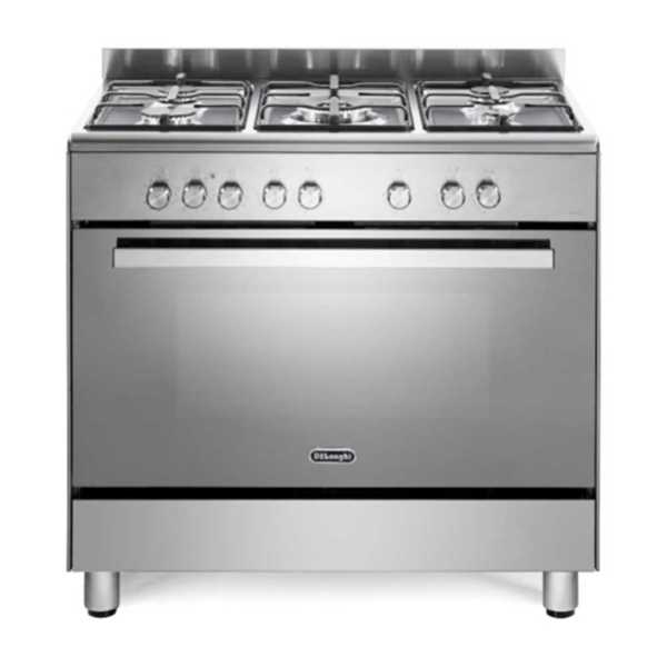 תנור משולב כיריים 5 להבות 90 ס"מ נירוסטה DELONGHI דגם DEMX 965-IL דלונגי 