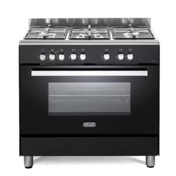 תנור משולב כיריים 5 להבות 90 ס"מ שחור פחם DELONGHI דגם DEMA 965-IL דלונגי 