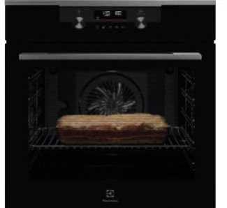 תנור בנוי פירוליטי ELECTROLUX דגם EOP7528H זכוכית שחורה בשילוב נירוסטה אלקטרולוקס