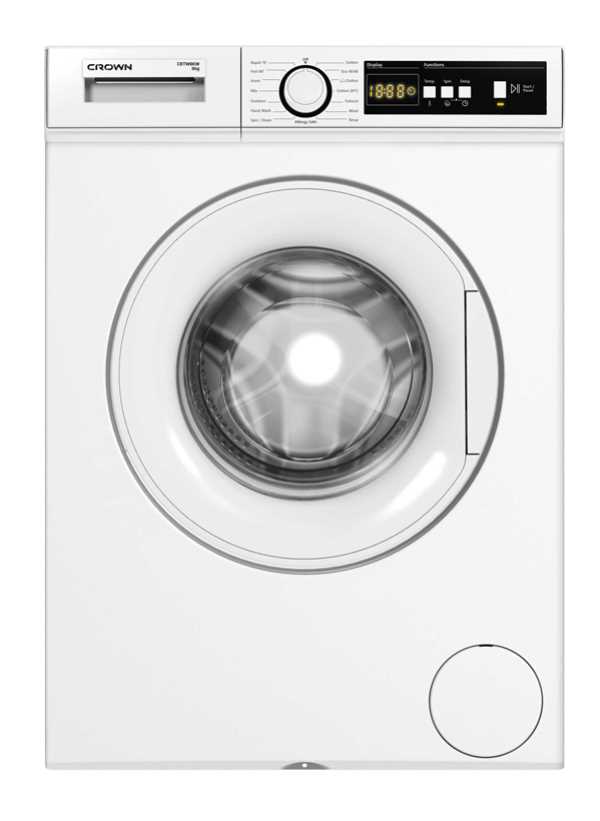 מכונת כביסה פתח קידמי 8 ק"ג CROWN דגם CRTW8KW