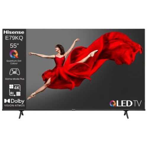 מסך "HISENSE 4K SMART QLED 55 דגם 55E79KQ הייסנס