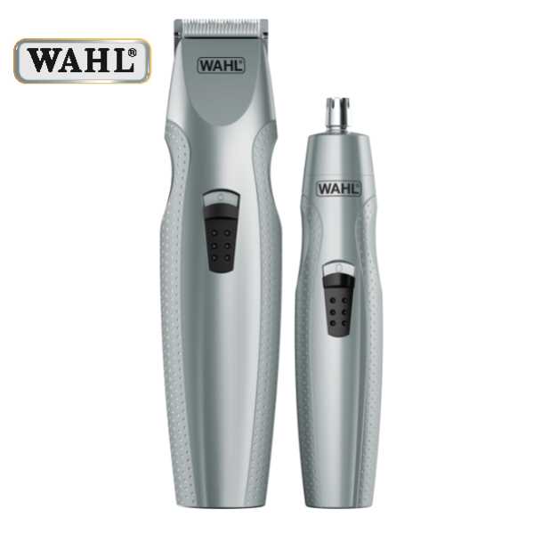 סט מכונת תספורת לזקן ומקצץ לאף WAHL דגם 5606-308 וול כסוף