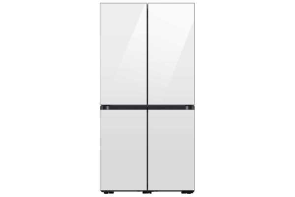 מקרר 4 דלתות SAMSUNG BESPOKE דגם RF70DB9125WH זכוכית לבנה סמסונג