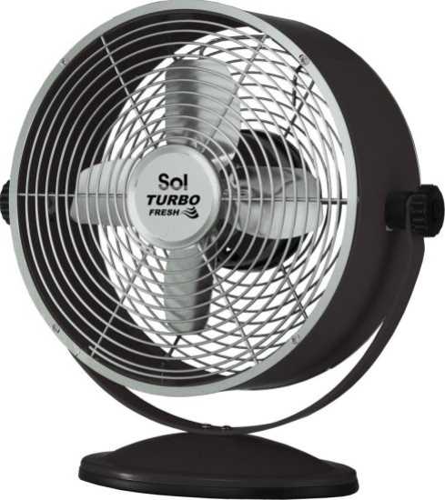 מאוורר שולחני רטרו ''8 SOL דגם SL-5302 סול שחור מט