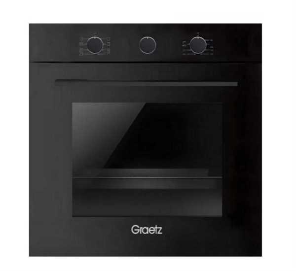 תנור בנוי GRAETZ דגם GRO-5772-B זכוכית שחורה גרץ