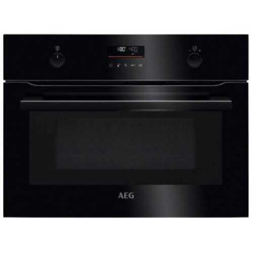 תנור בנוי משולב מיקרוגל 45 ס"מ AEG דגם COMPACT KME565060B אאג שחור