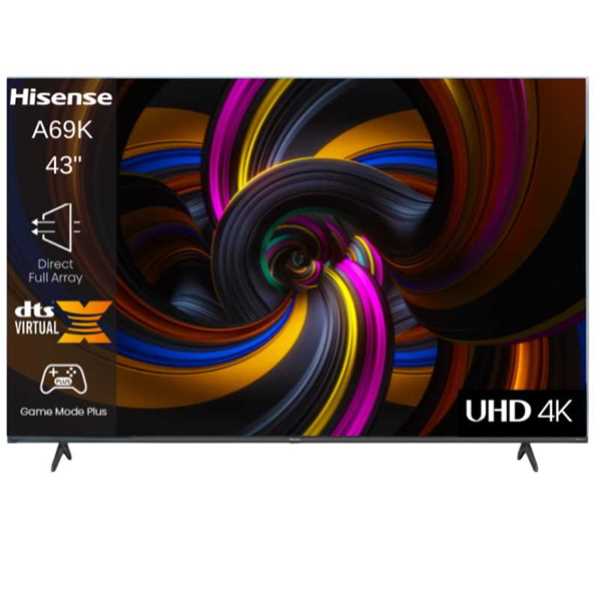 מסך "HISENSE 4K SMART 43 דגם 43A69K הייסנס