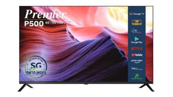 מסך "43 PREMIER SMART 4K דגם 43P500 פרימייר