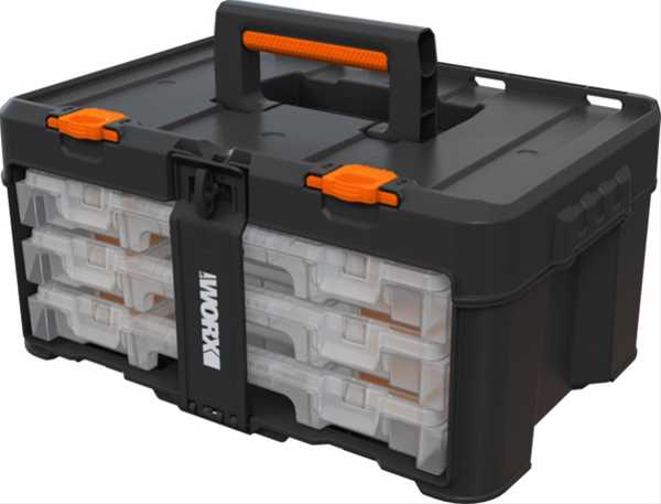 סט 3 ארגוניות ברגים KETER דגם WORX  כתר שחור / כתום